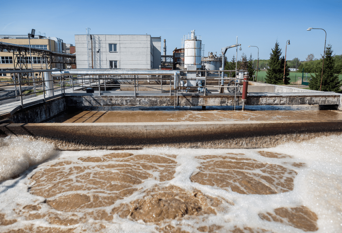  A wastewater site where static mixers are being used sustainably for mixing processes.  